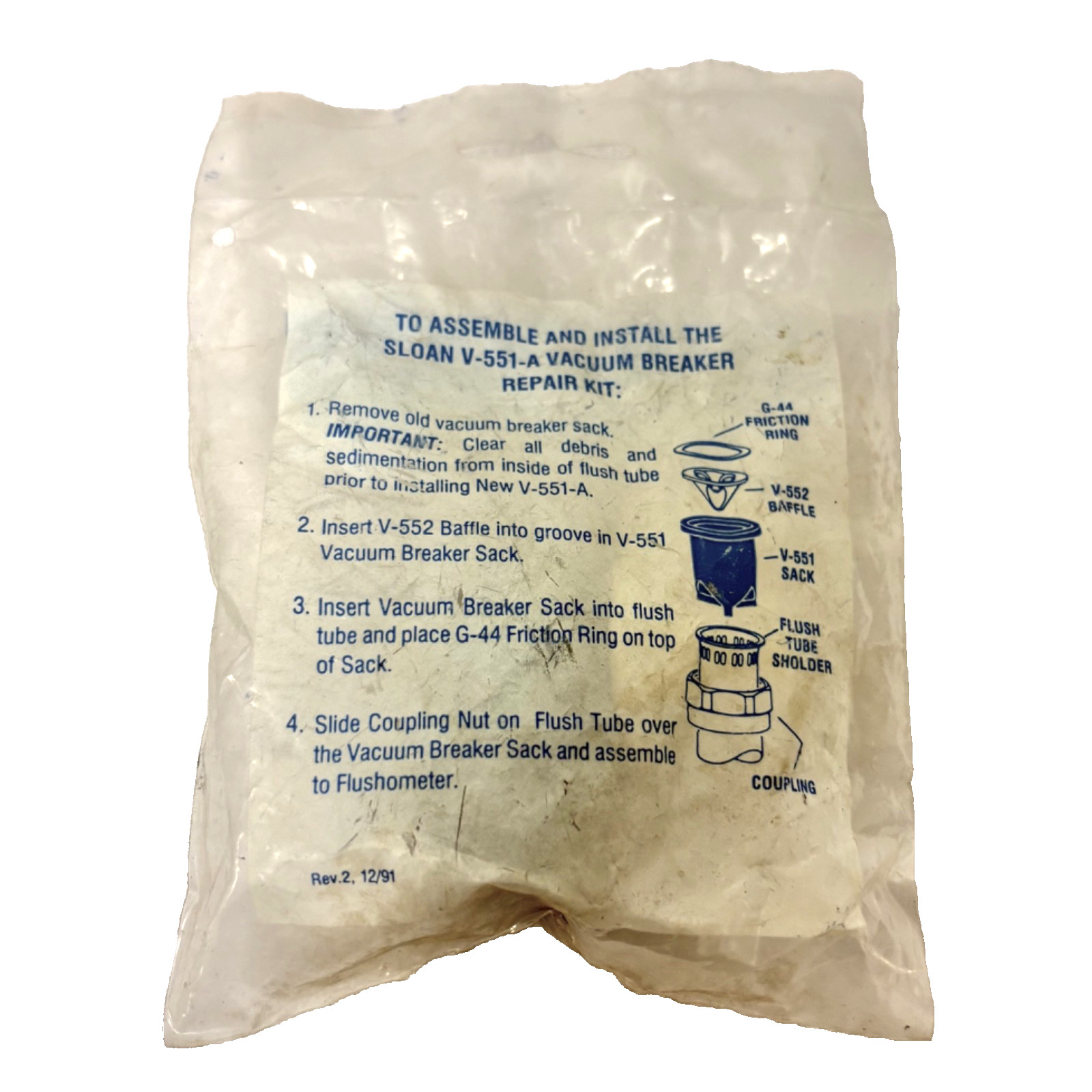 Sloan V-551-A Vacuum Breaker Repair Kit for V-500-A & V-500-AA (New/Sealed)