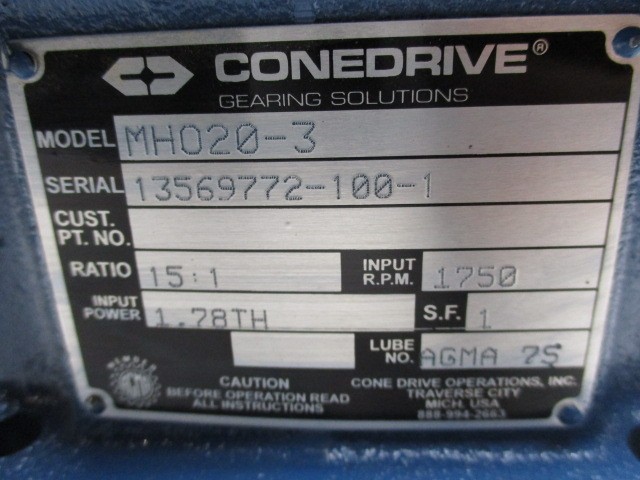 CONE DRIVE MHO20-3 NSNP