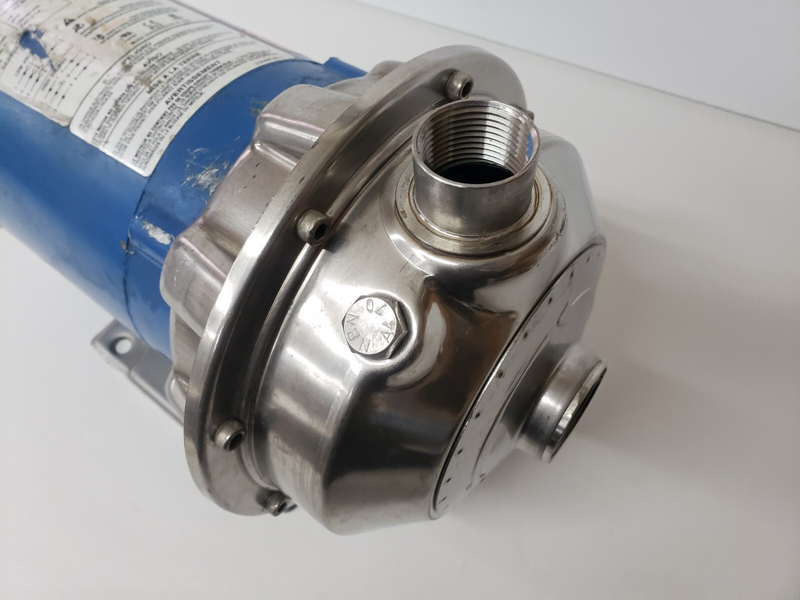 UNUSED Gould NPE 1×1/4-6 Pump 316SS 1ST1C2F4 Impeller 4-1/16 w/ 1hp Motor