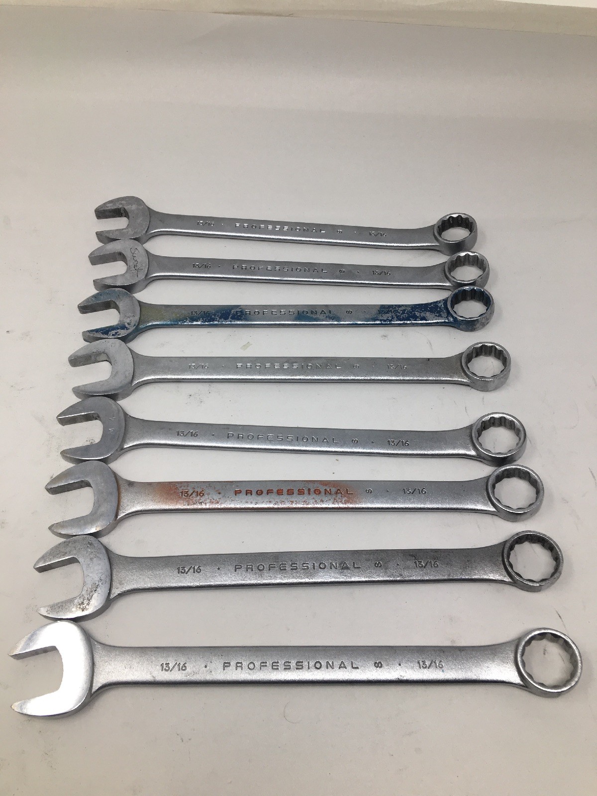 Lot Of 8 PROTO Professional 1226, 12-point Combination Open/Box End WRENCH 13/16