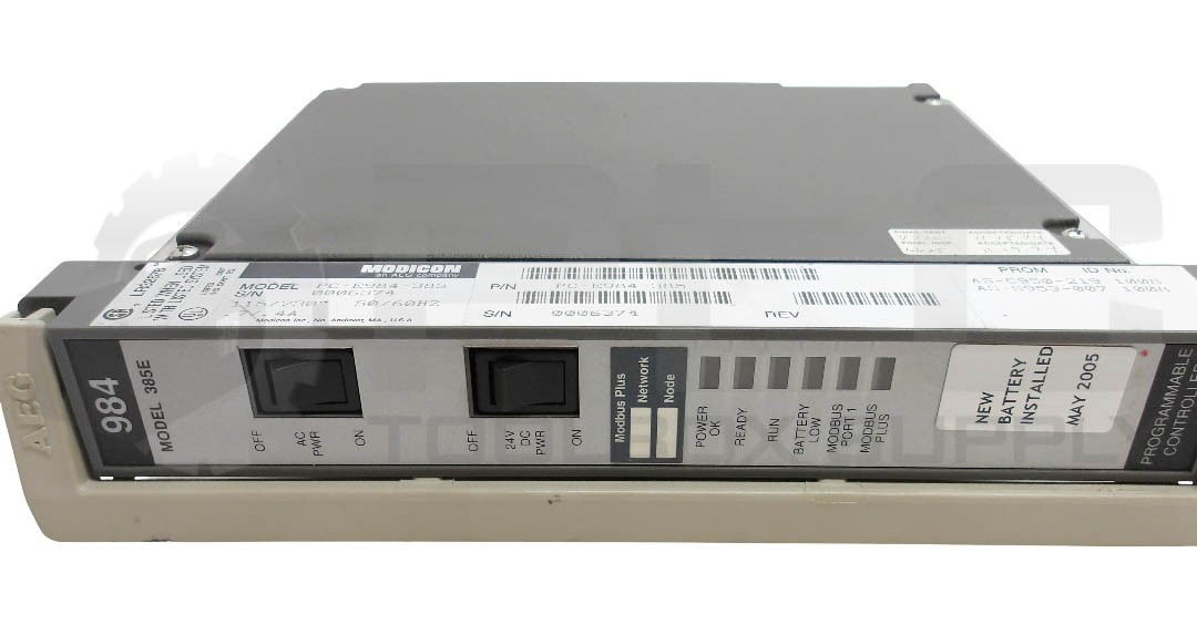 MODICON PC-E984-385 PROMGRAMMABLE CONTROLLER 115/230V .7/.4A