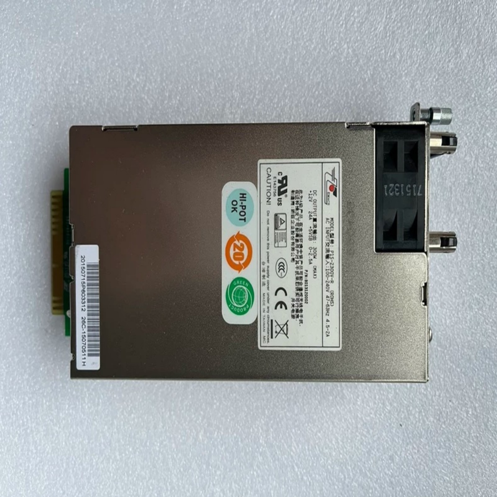 1PC Used EMACS P1S-2300V-R Server Power Supply Unit for Industrial Equipment
