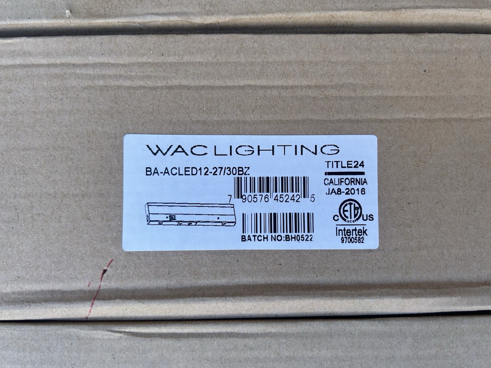 Lot Of 3 PCS WAC Lighting 12” LED Lights with 27K/300K Bronze BA-ACLED12-27/30BZ
