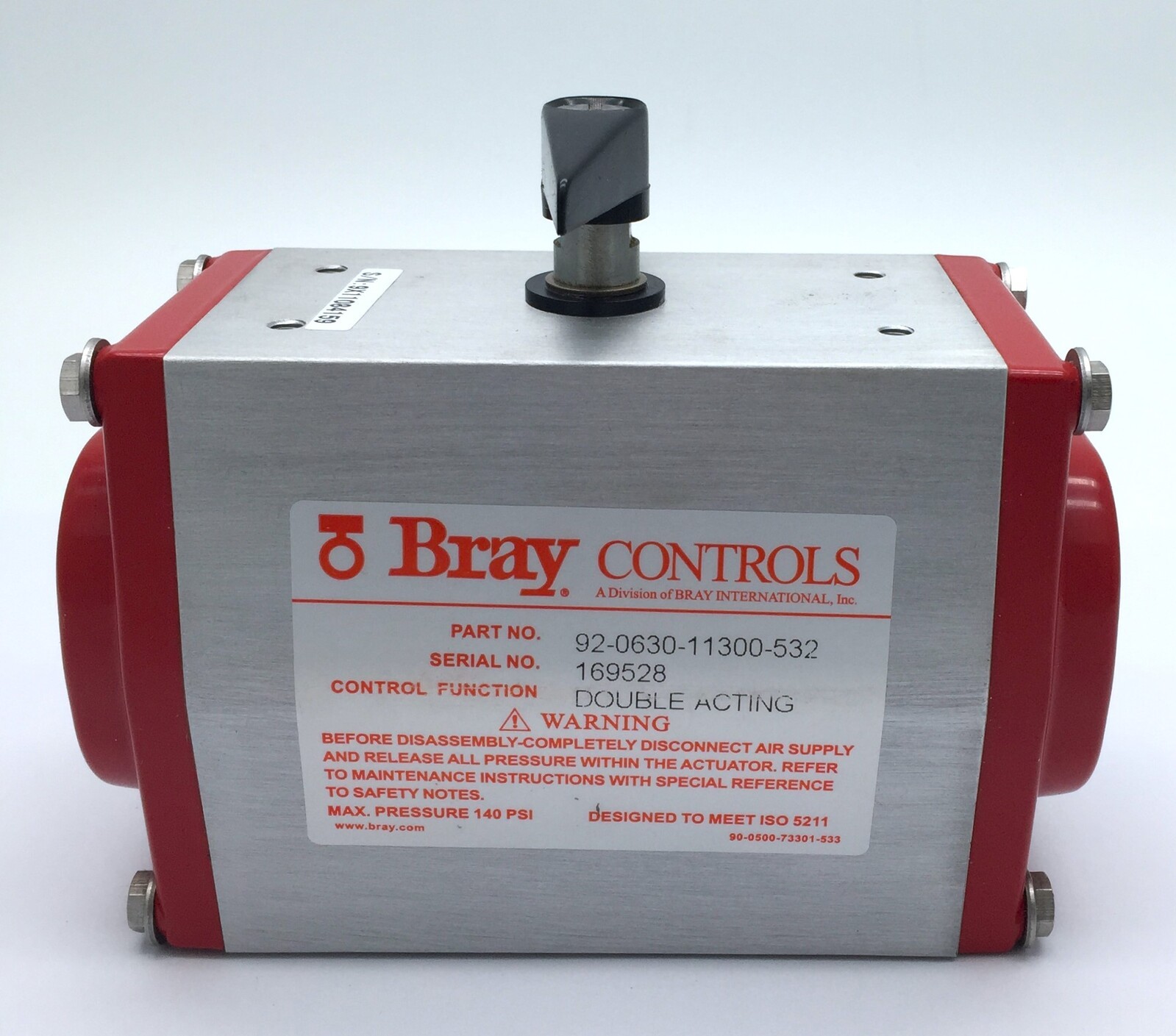 Bray Controls 92–0630-11300-532 Actuator Double Acting Pneumatic Series 92