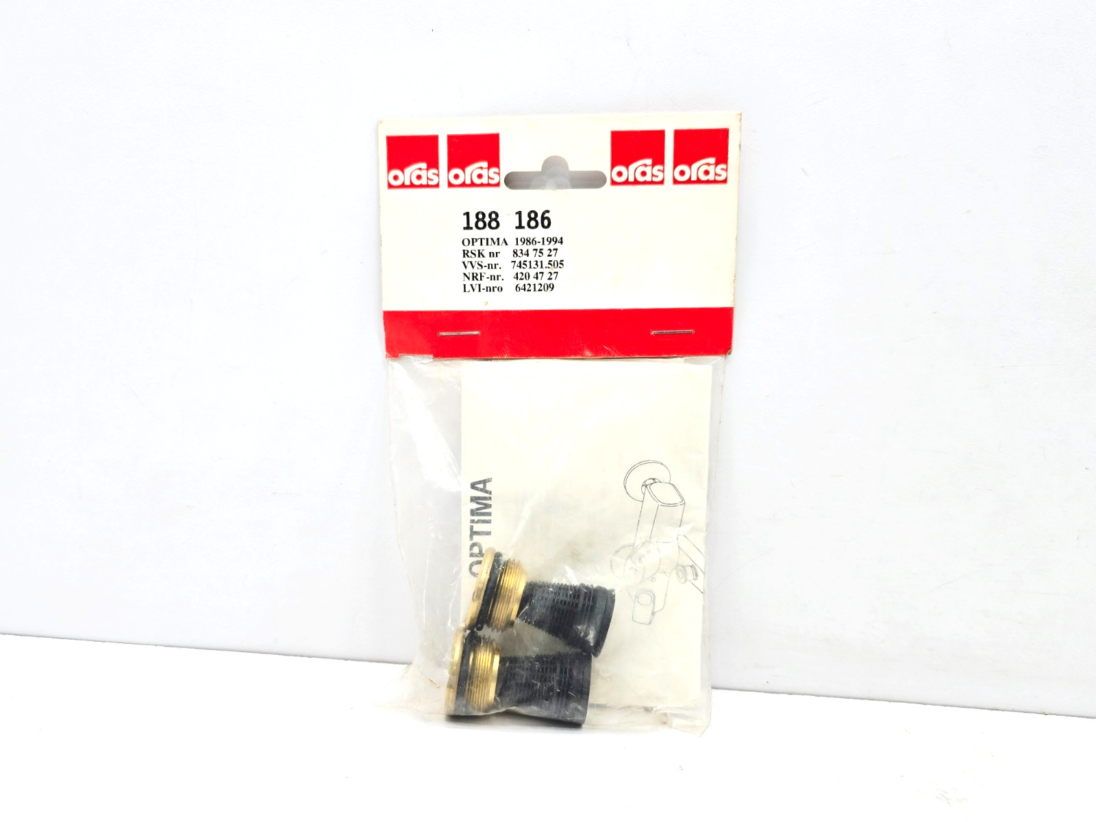 188 186 ORAS OPTIMA 1986-1994 WASTE FILTER SET LOT OF 4 PACK