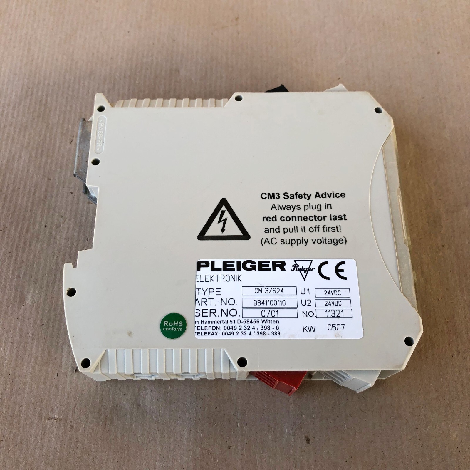 Pleiger CM3/S24 Control Module 9341100110