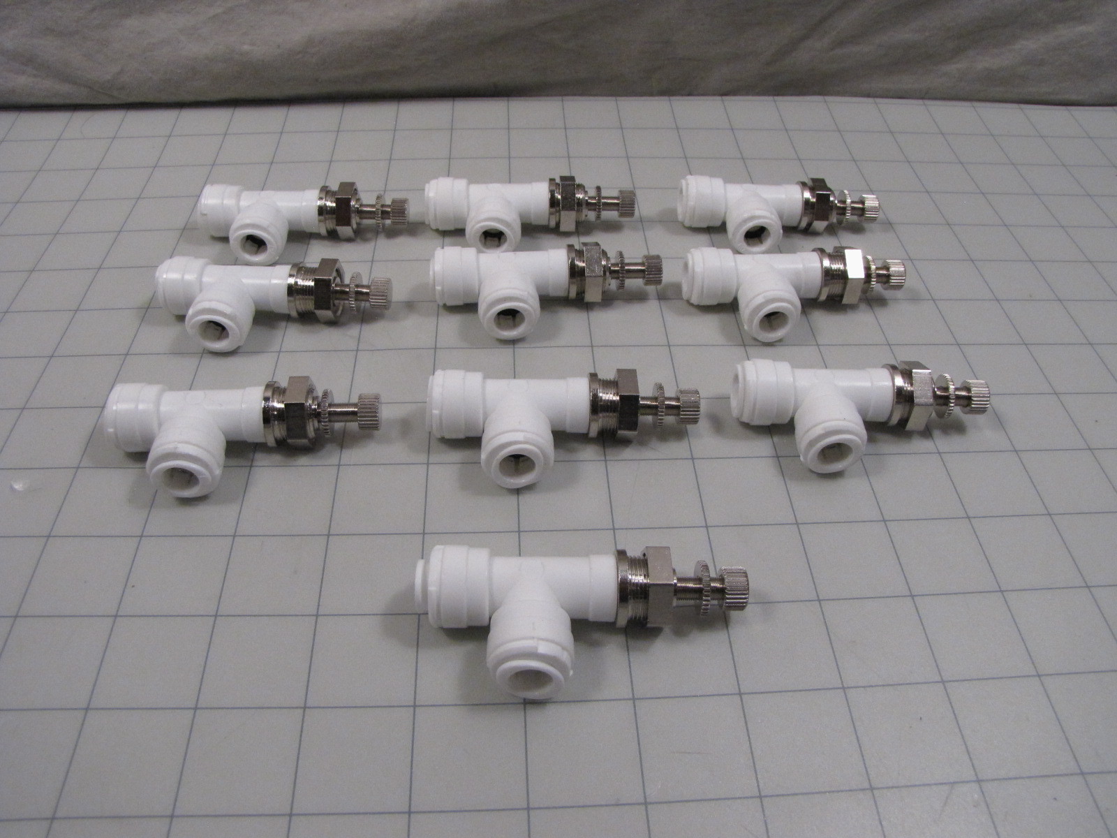 10pk DMfit 3/8″ x 3/8″ Bulkhead Control Valve Elbow Union ABCEU 0606W NEW