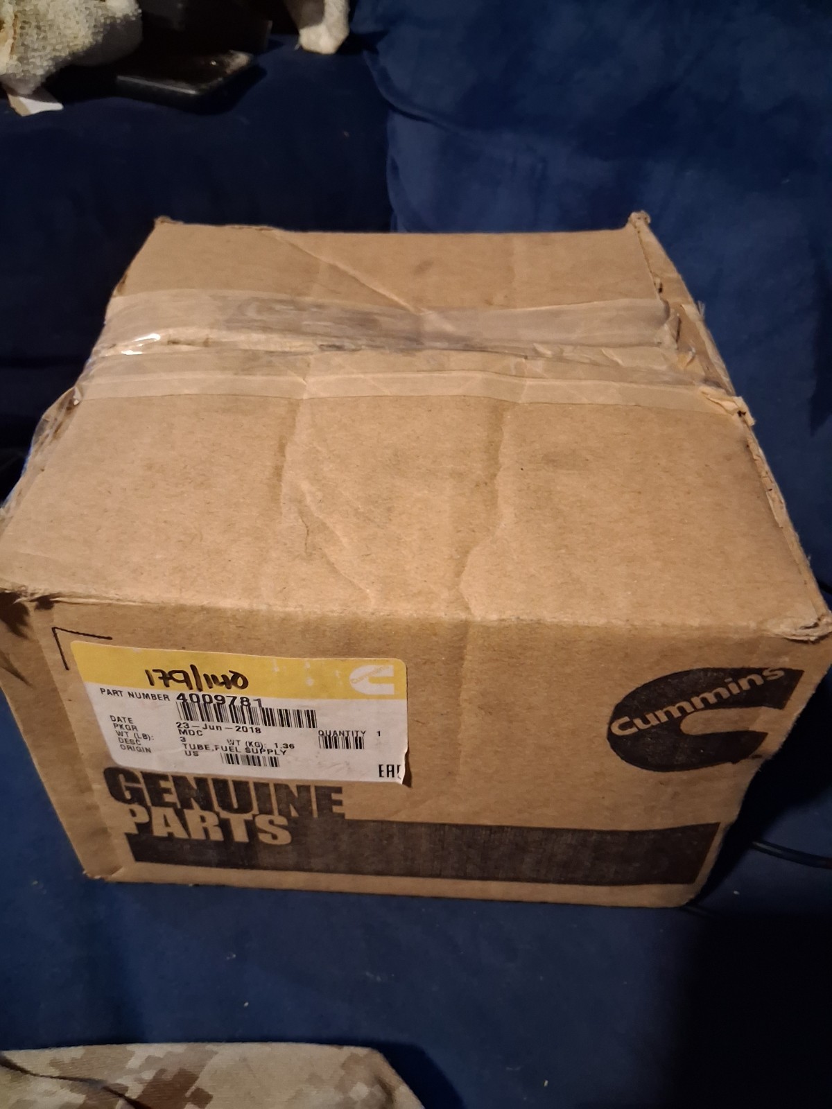 Genuine Cummins 4009781 Fuel Supply Tube Assembly