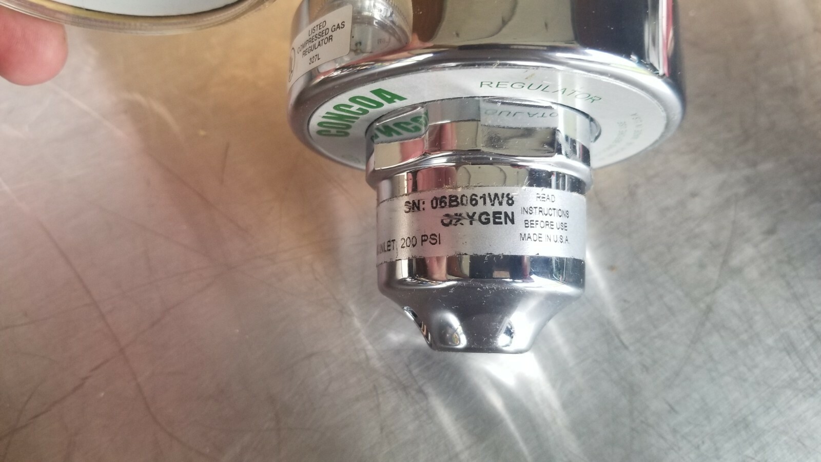 Concoa Single Stage Regulator 8069930-01-1 Oxygen 0-150 PSI CGA 24 New