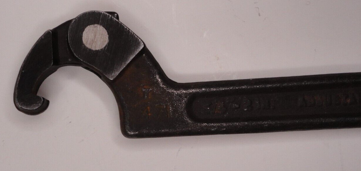 J.H. Williams USA Adjustable Hook Spanner 471 Wrench 3/4″ – 2″ P11B