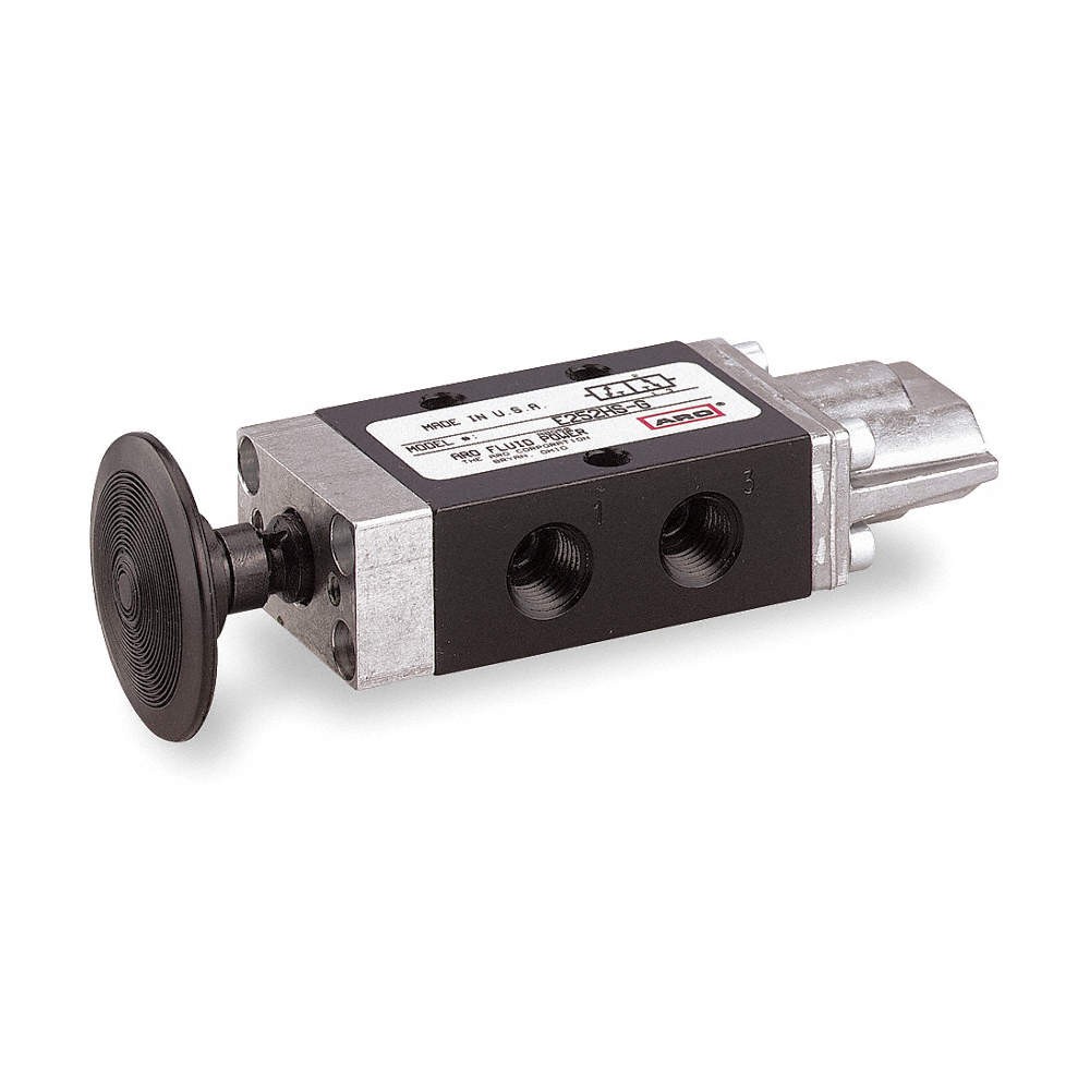 ARO E212HS Manual Air Control Valve, Button, Black 2G513