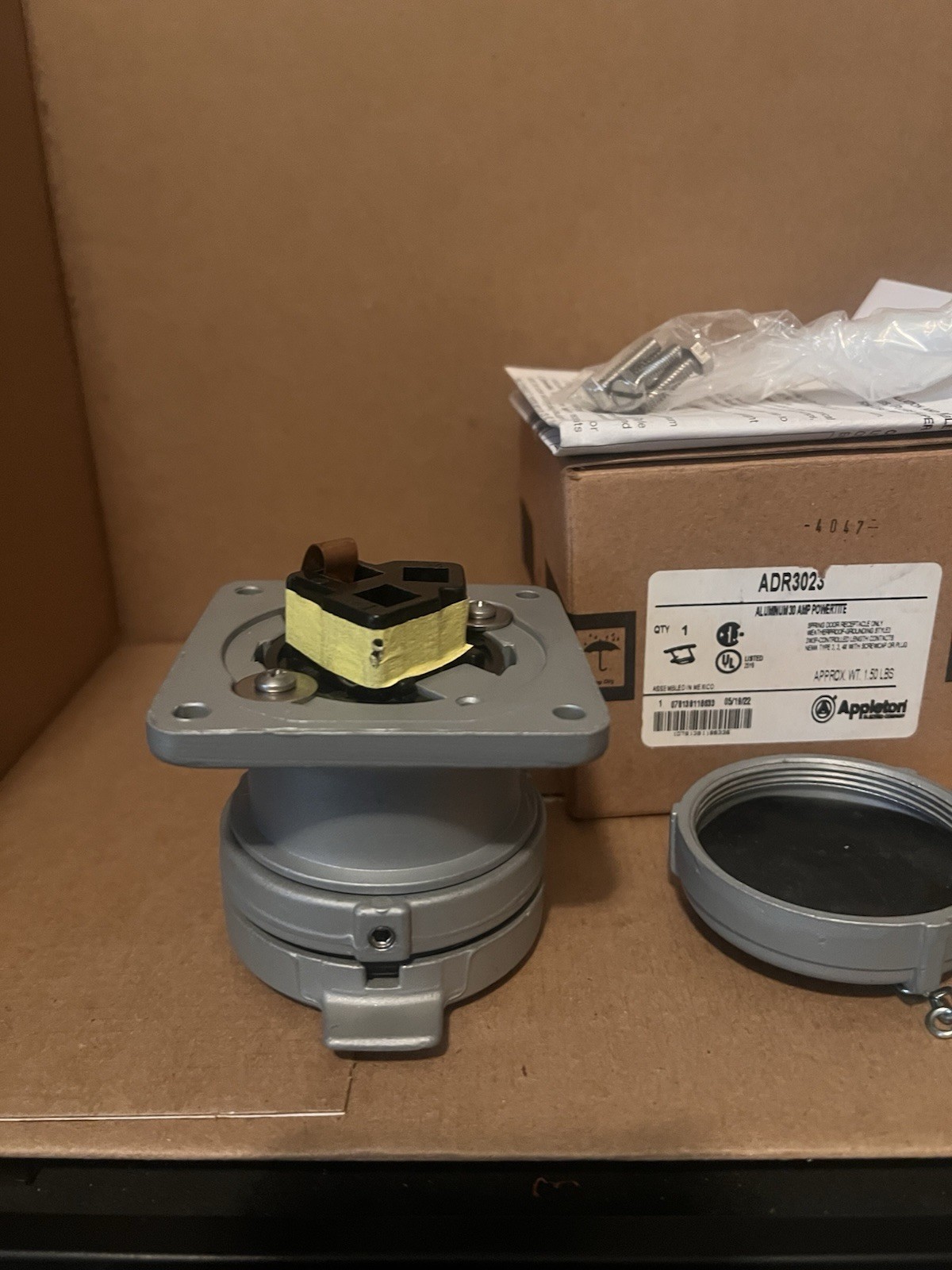Appleton ADR3023 PowerTite 30A 250-600V Industrial Receptacle NEW