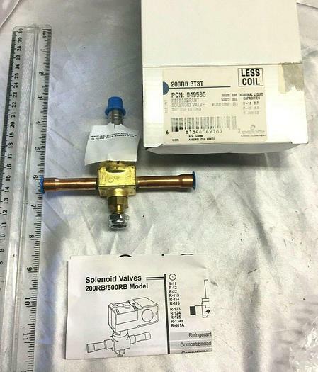 Emerson Refrigerant Solenoid Valve 3/8″ ODF Extend 200RB 3T3T NIB Free Shipping