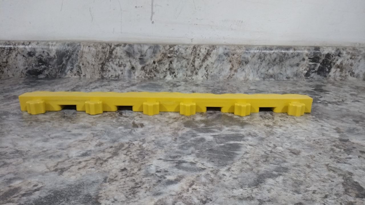 Safe-Flex A4-Y 10 Pk 18 In L 4 In W Yellow PVC Ramp Edge