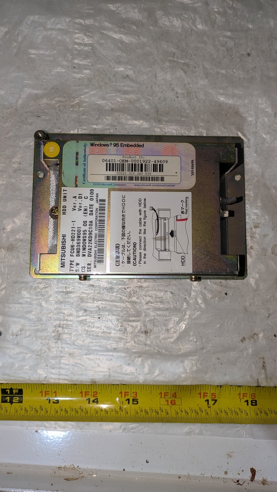 MITSUBISHI HDD UNIT FCU6-HD221-A VER A BND369W001 VER D1