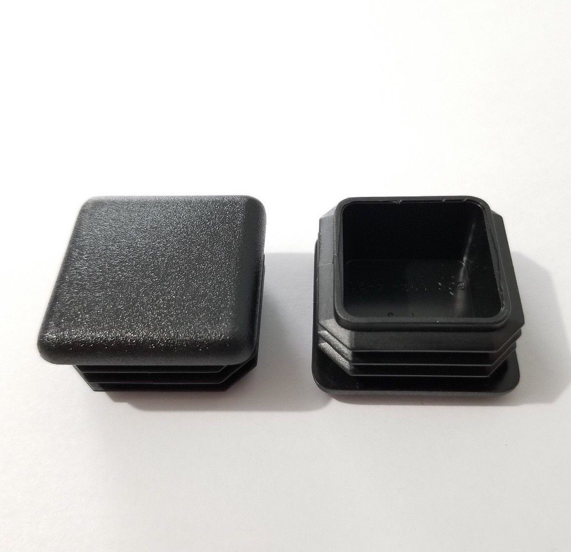 (4) Square 1-1/4″ 1.25″ 14-20 Gage Black Tubing End Plugs Plastic Insert Caps