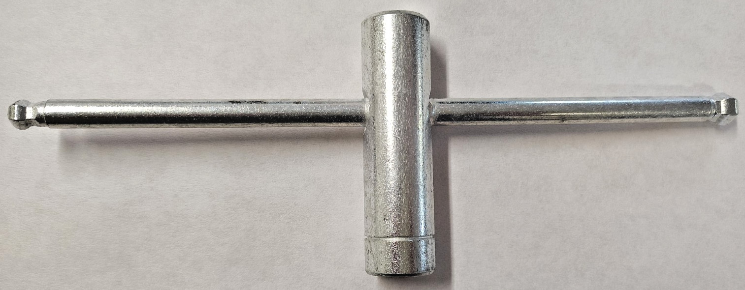 7/16″ Female 6 Point Chuck T-Handle Wrench 8MM And 10MM Allen On End