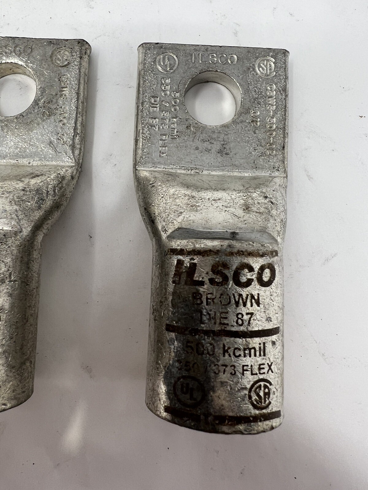 BURNDY BROWN DIE 87 SINGLE HOLE COMPRESSION LUG! NEW! Set of 3 Ships Free!!!