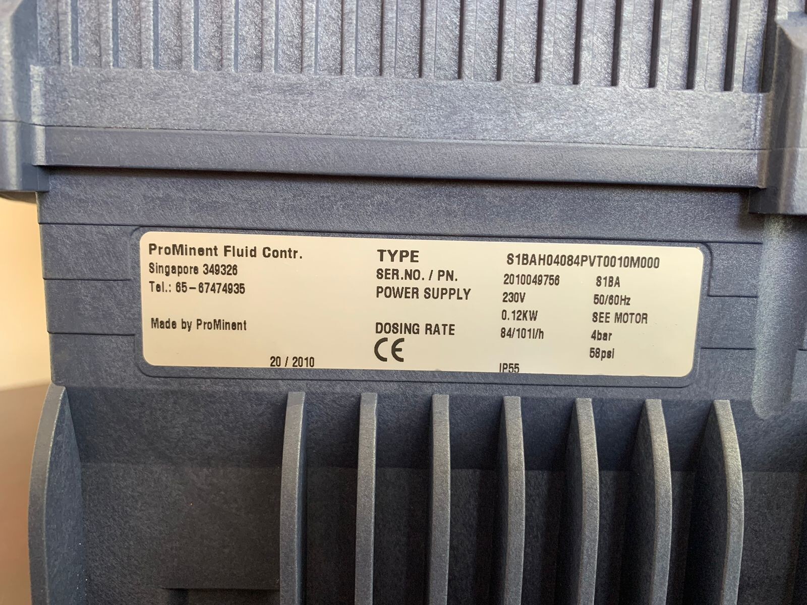 ProMinent / Metering Pump / S1BAH04084PVT0010M000 / 58psi-4bar / 230V-50/60Hz