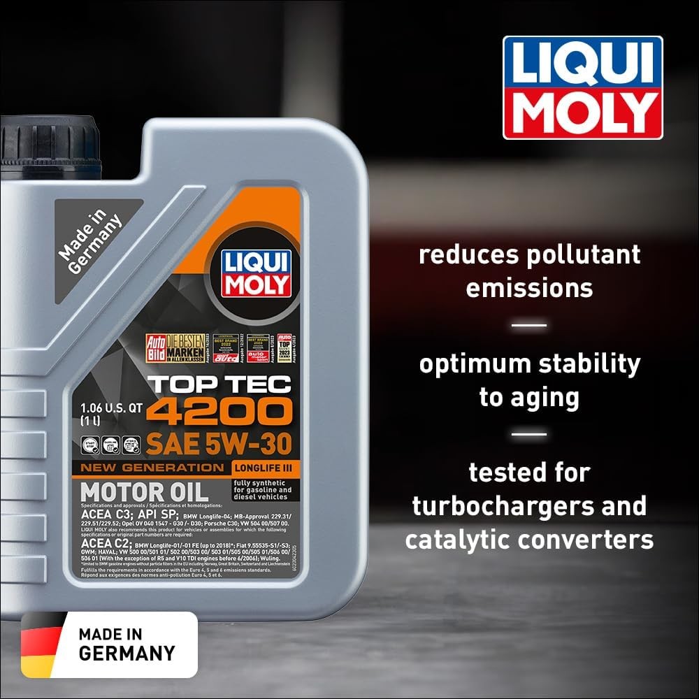LIQUI MOLY Top Tec 4200 SAE 5W-30 New Generation | 1 L | Fully synthetic engine