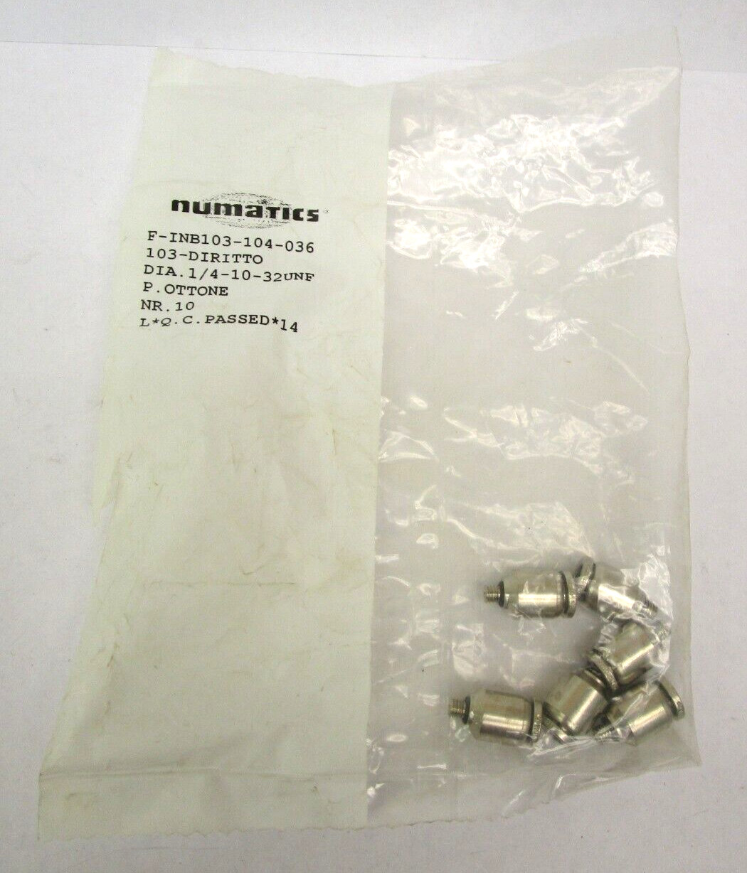 Numatics F-INB103-104-036 Lot of 6 Pieces 50305HM