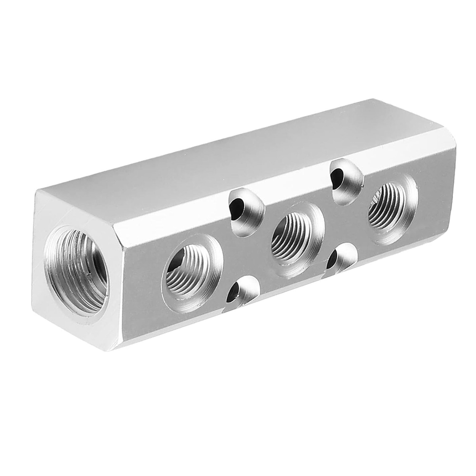 3 Way Pneumatic Manifold Air Distribution Block G1/2 G1/4 Inch 5 Port Part