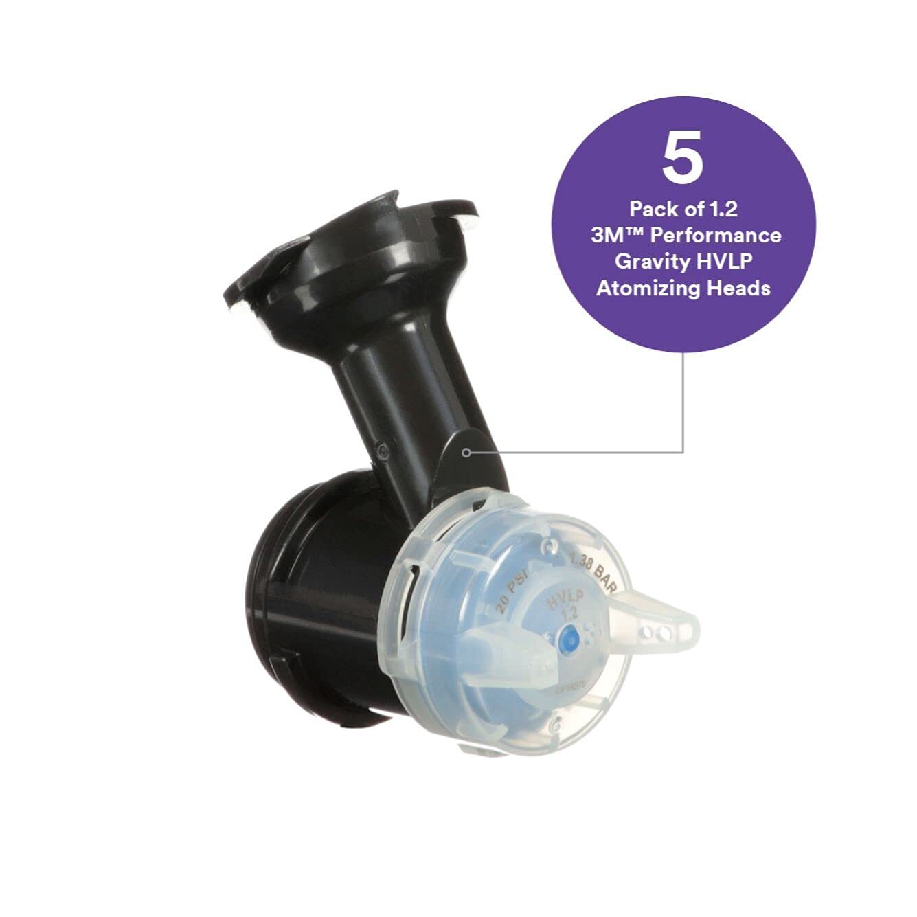 3M Performance Gravity HVLP Atomizing Head Refill Kit 26712 Size 1.2 Blue for