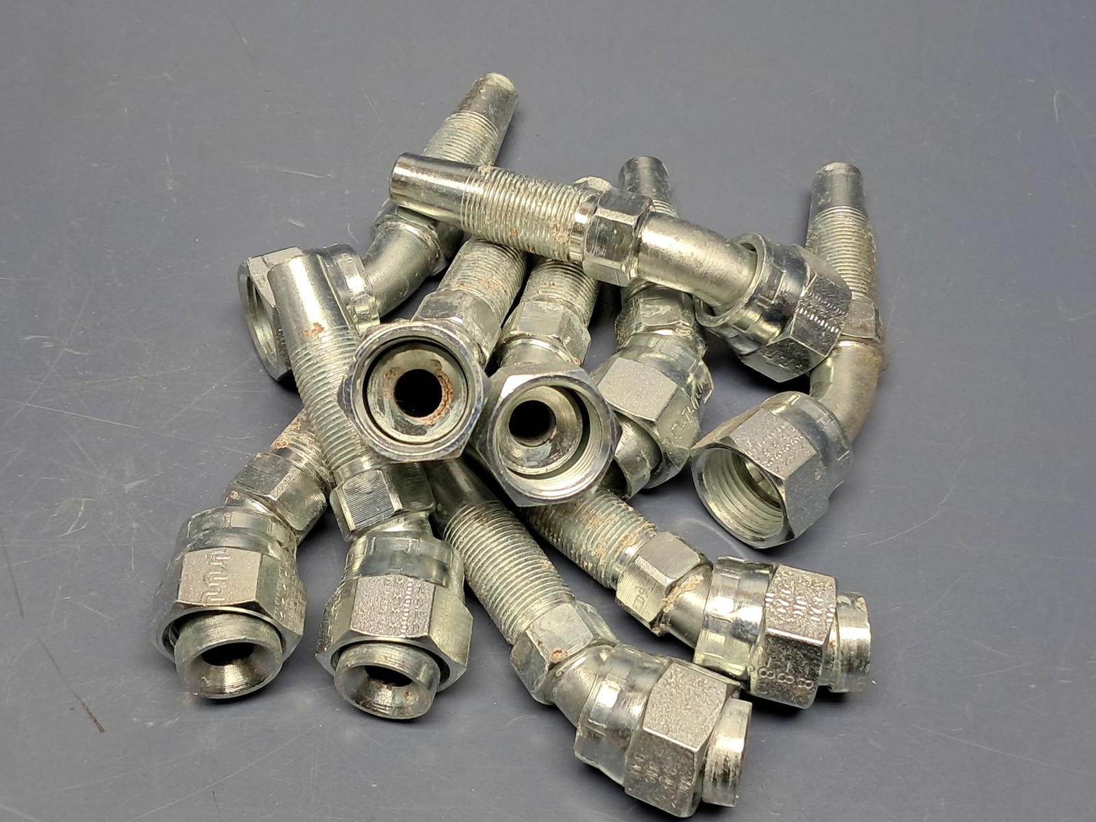 Lot of 10 Parker 3720-8-8 Female 45 Degree Swivel 3/4 JIC X 3/4 Hose Reusable