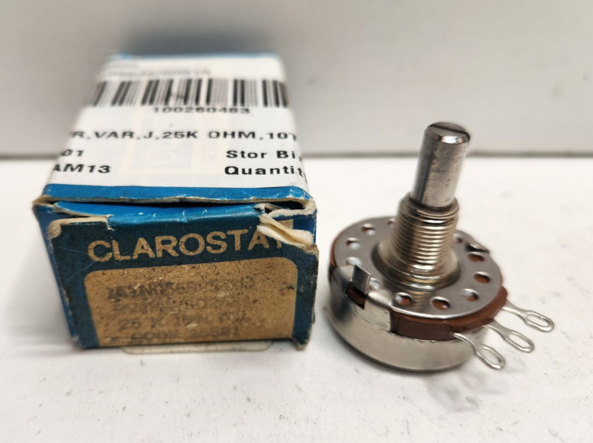 NEW IN BOX! CLAROSTAT 25K OHM POTENTIOMETER JA1N056S253UA