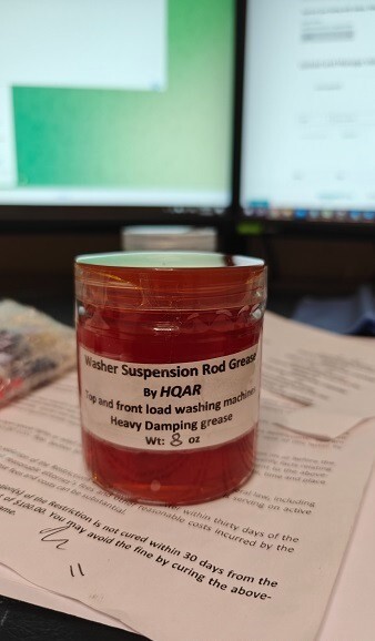 Washer Suspension Rod Grease – 8oz. Heavy damping grease by HQAR.