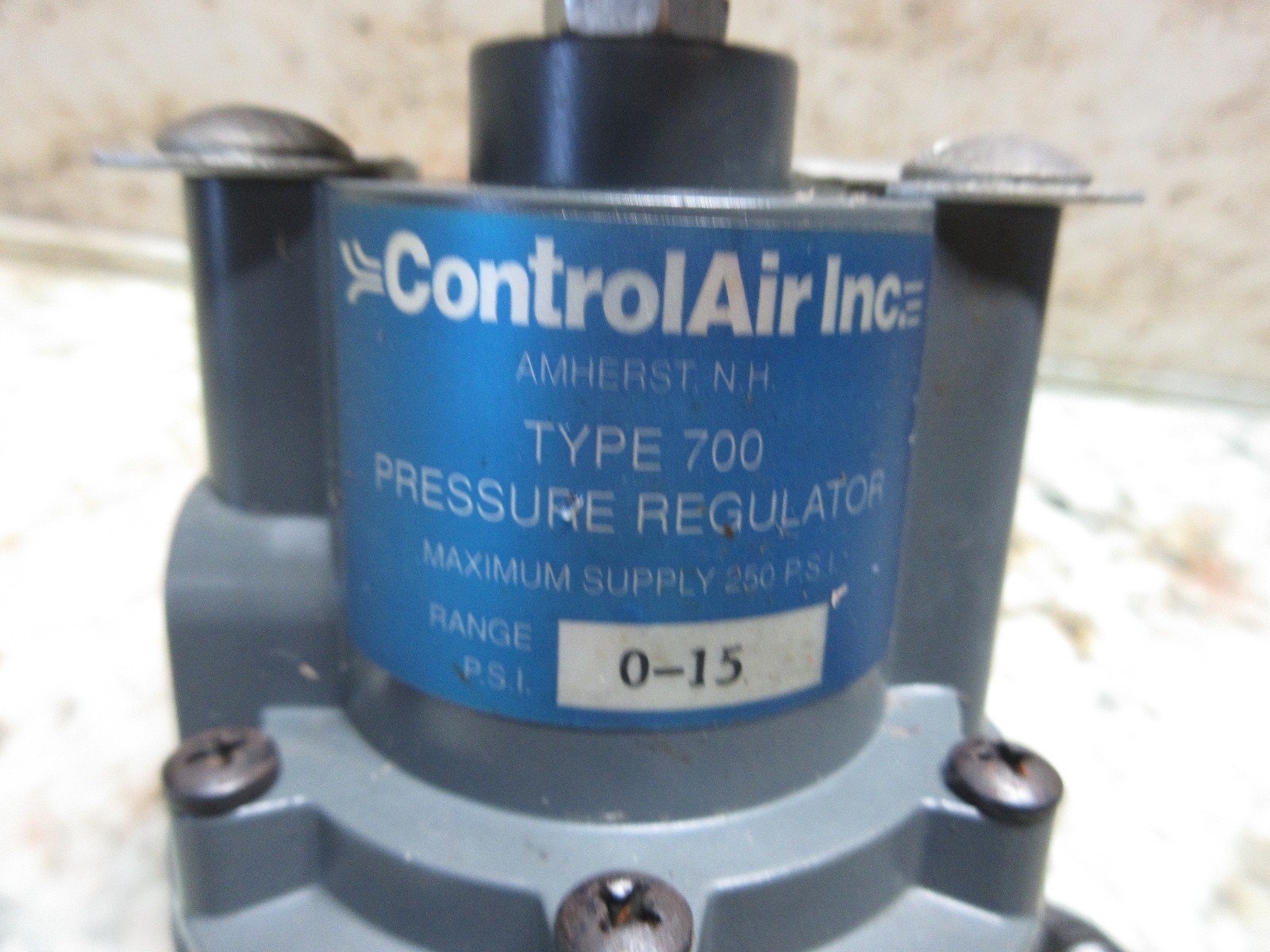 CONTROL AIR INC TYPE 700 PRESSURE REGULATOR 0-15 TONGIL SAEILO MACH 3 CNC MILL