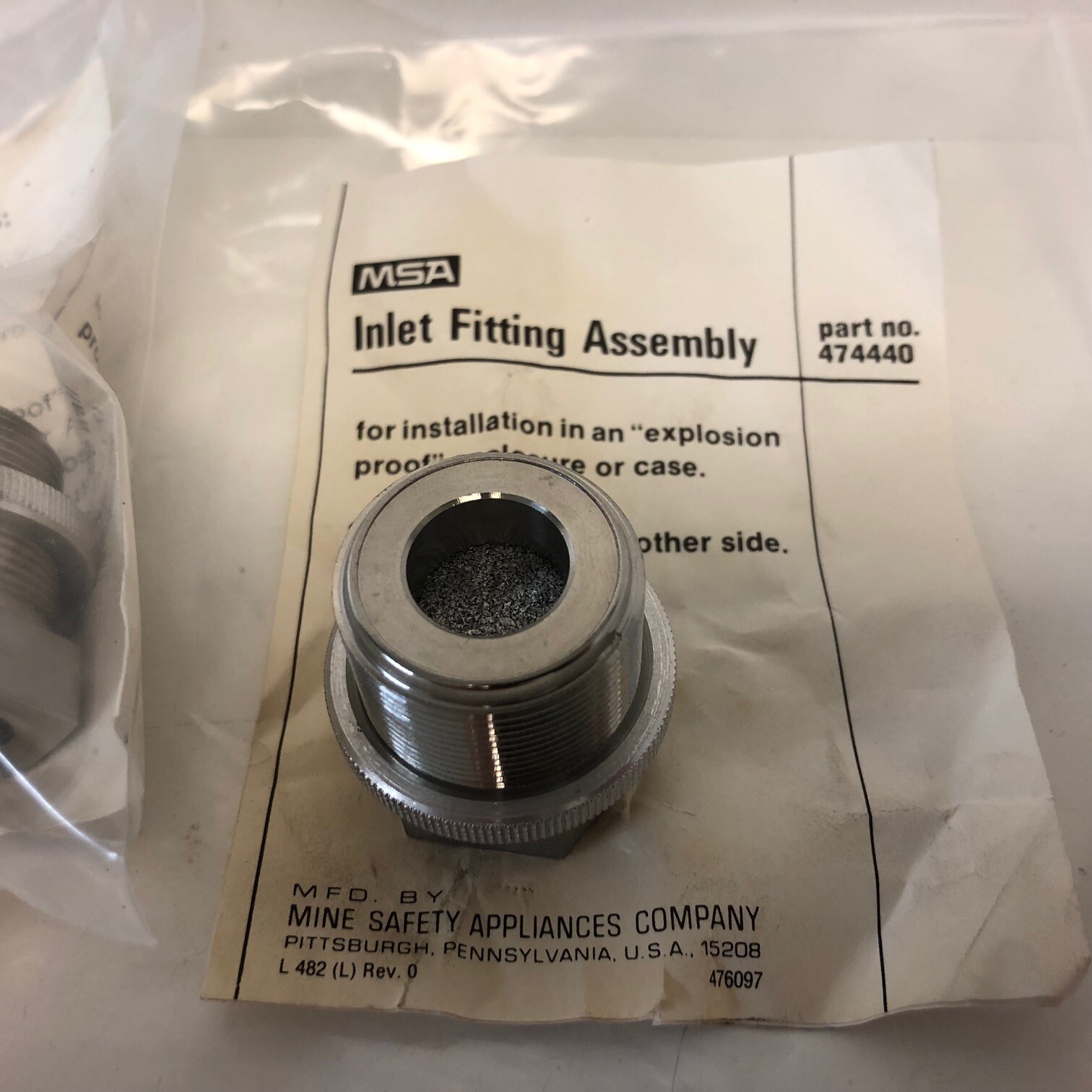 SET OF (3) NEW OLD STOCK! MSA 3/4″ HAZ. LOCATION INLET FITTINGS # 474440