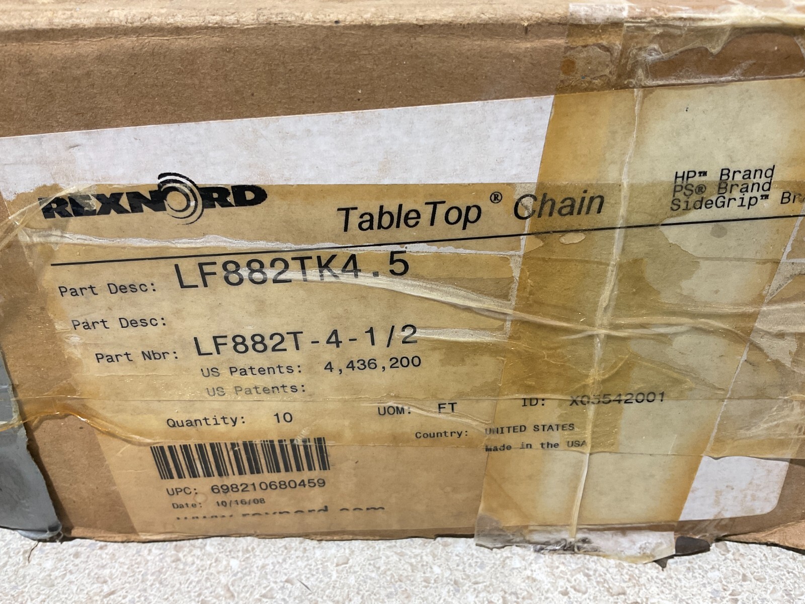 Rexnord LF882TK4.5 10FT NEW