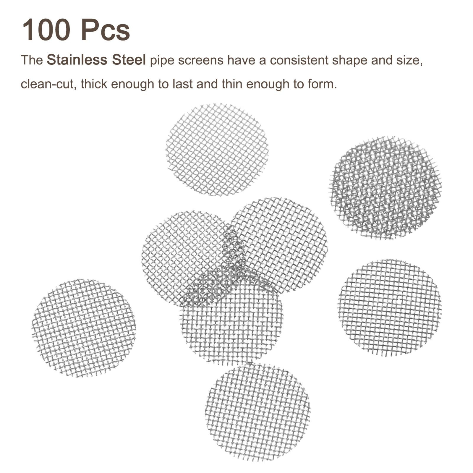 100pcs Pipe Screen Stainless Steel Screens 9.5mm Diameter for Pipe Filter