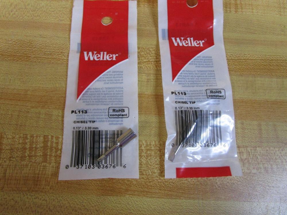 Weller PL113 Chisel Soldering Tip 6A913 (Pack of 2)