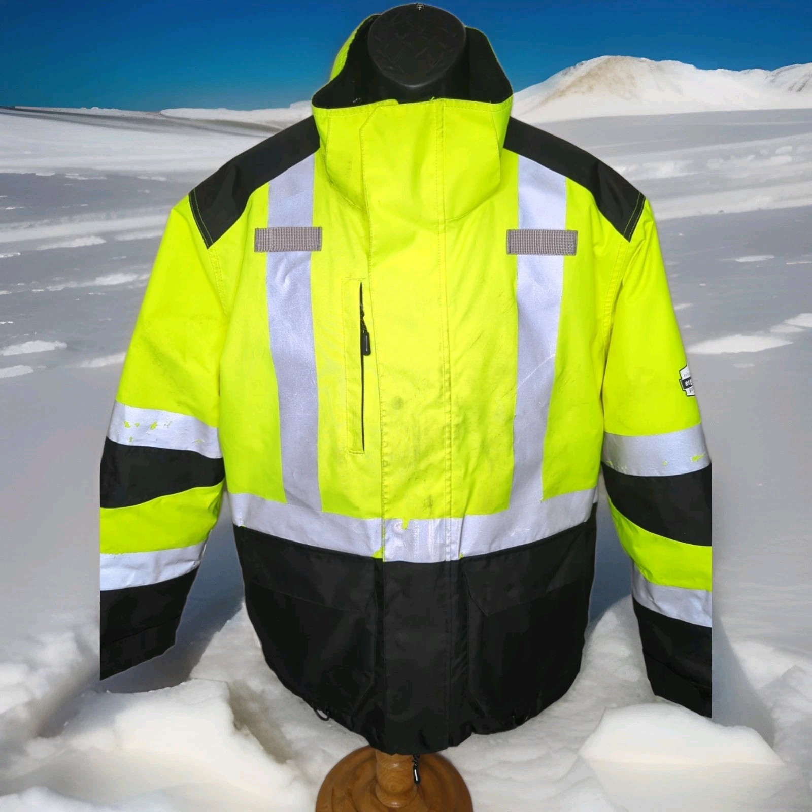 Ergodyne 8390 GloWear AmpliFIRE Winter Jacket Men Large Hi Vis Construction ANSI