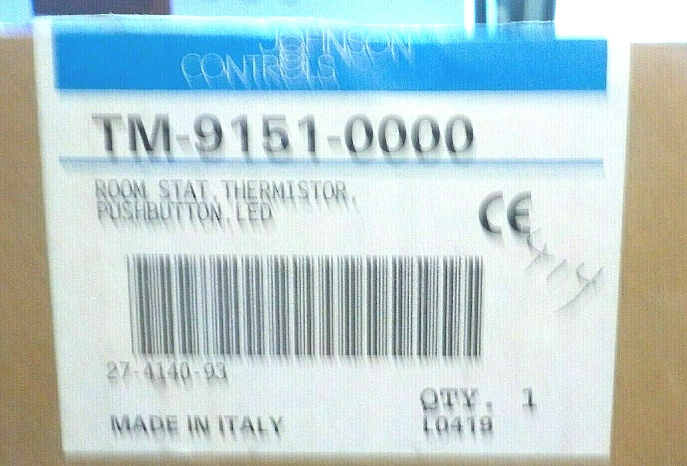 JOHNSON CONTROLS TM-9151-0000 COMMAND MODULE / ROOM SENSOR