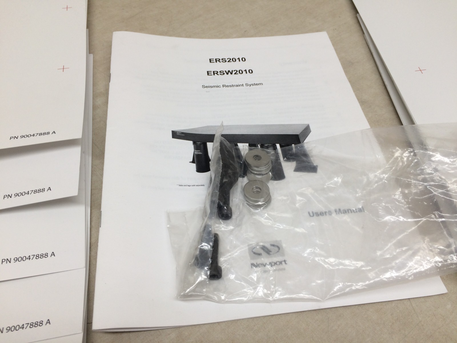 Lot of Newport ERSW2010 ERS2010 Siesmic Restraint System Manuals Templates