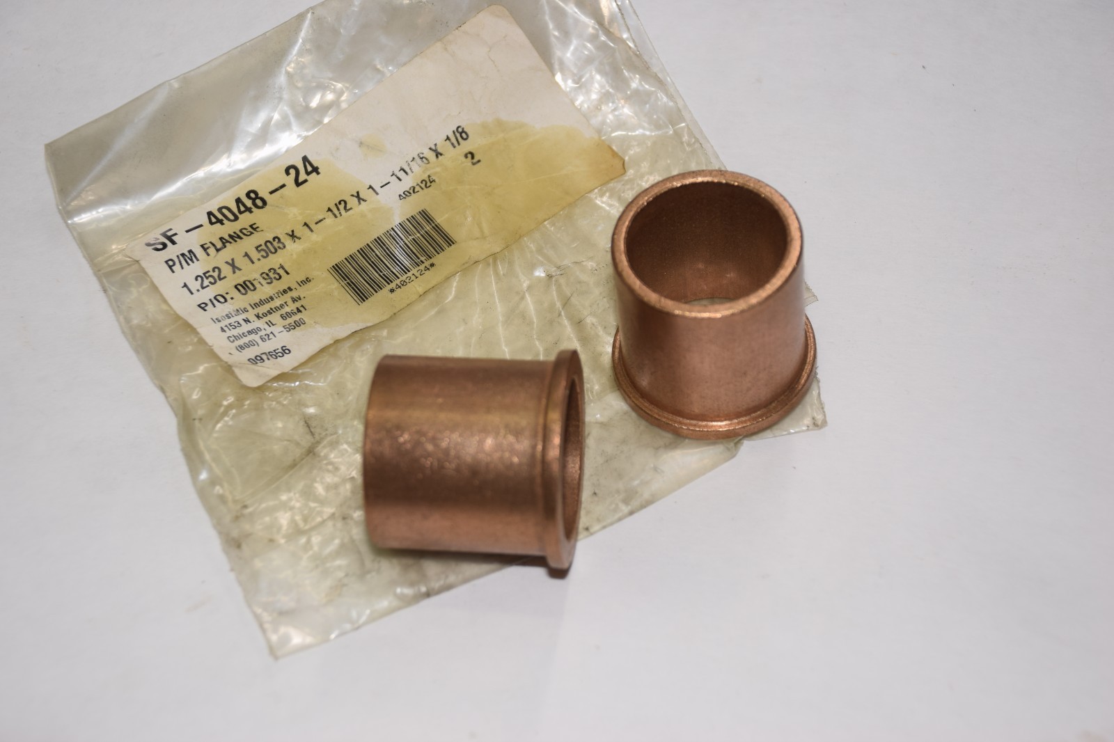 (PK OF 2) SF-4048-24 SF404824 1.25×1.503×1 – 1/2×1-11/16×1/8 BRONZE FLANGE NEW