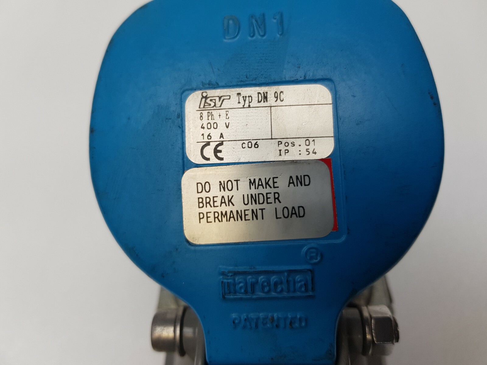 ISV type dn 9c Marechal Multicontact connector 8 Ph + E, 400V, 16A