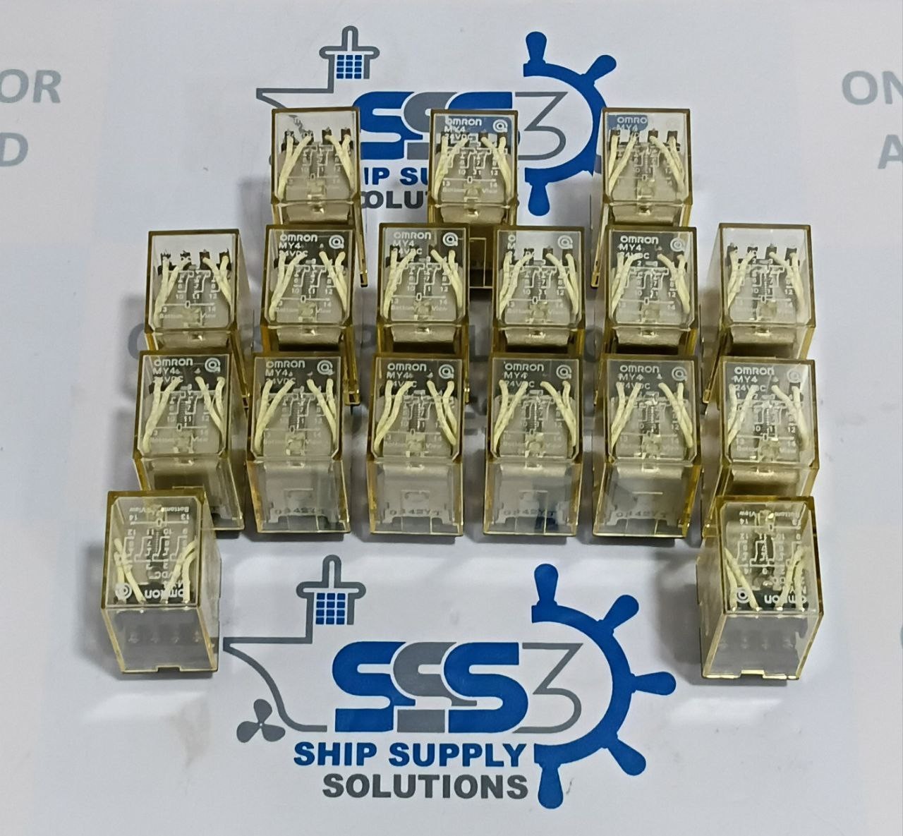 Omron MY4 Auxiliary Relay Coil Voltage 24VDC 14-Pin (Lot of 17 pcs)