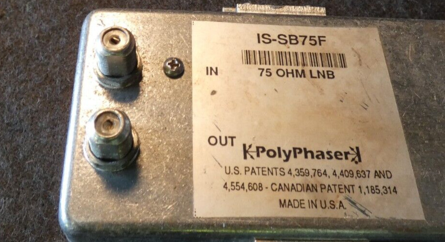 Used PolyPhaser IS-SB75F 50 Ohm LNB