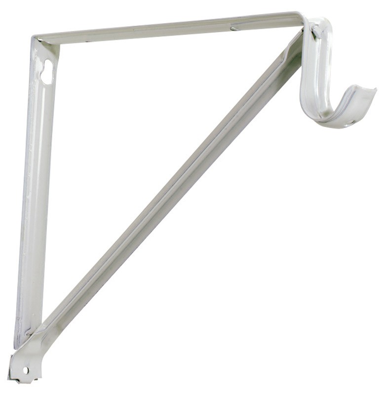 Knape & Vogt RP-0044-BWT White 16 ga. Shelf & Rod Bracket 12 L in. (Pack of 20)