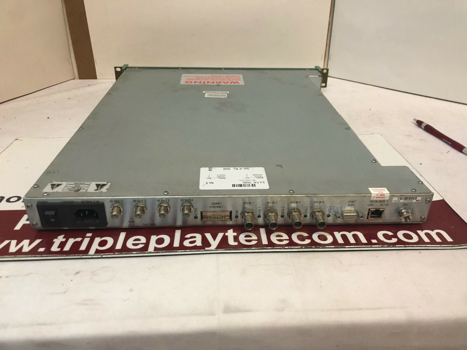 Scientific Atlanta D9479-1 GQAM Modulator P/N 740450 **FOR PARTS ONLY**