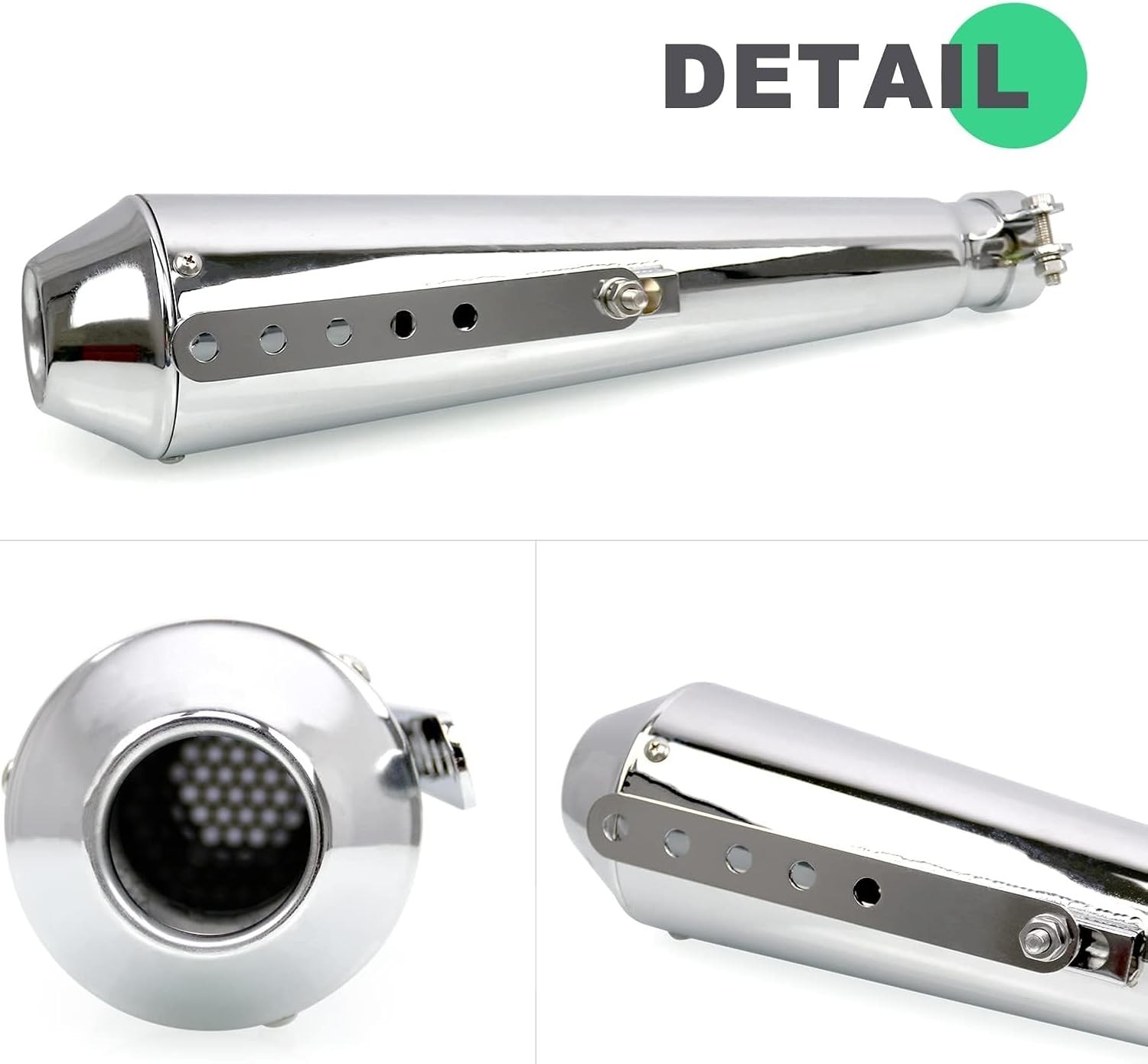 Motorcycle Exhaust Muffler Silencer Pipe 1.46 1.54 1.65 1.77 Inch Dirt Bike