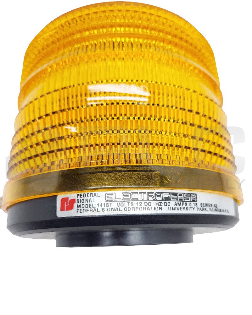 NEW FEDERAL SIGNAL 141ST /A3 ELECTRAFLASH AMBER STROBE LIGHT 12DC 0.18A