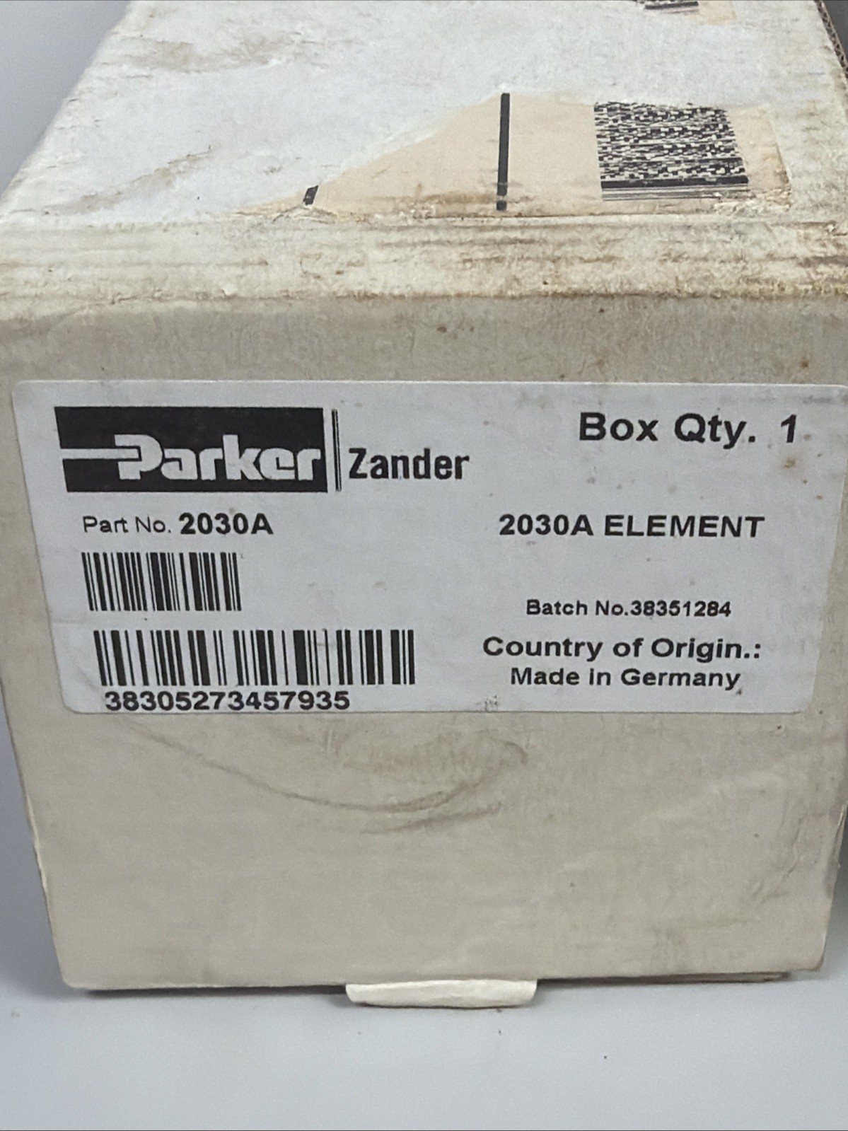 Parker/Zander Carbon 1.5” Filter 2030A Element