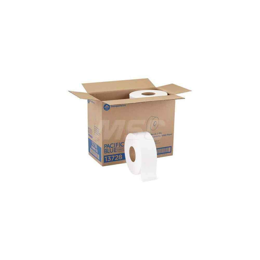 8 Pack Pacific Blue Jumbo Rolls 2-Ply Toilet Paper Bathroom Tissue, Item 13728