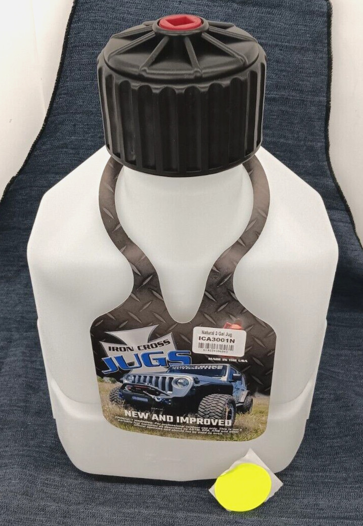 IRONCROSS 3 GALLON WHITE MULTIPURPOSE JUG DURABLE HIGH DENSITY POLYETHYLENE