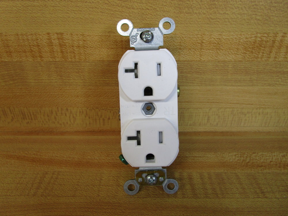 Leviton TBR20-W Receptacle Outlet TBR20W (Pack of 4)